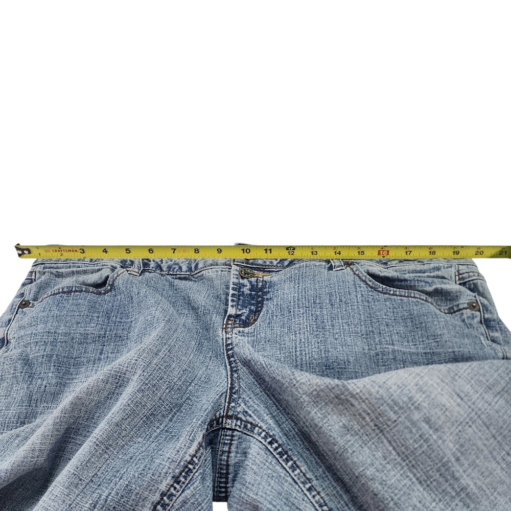 Vintage LEI Sophia Hiphugger Jeans Y2K Embroidered Low Rise Light Wash Size 18 - Picture 11 of 13